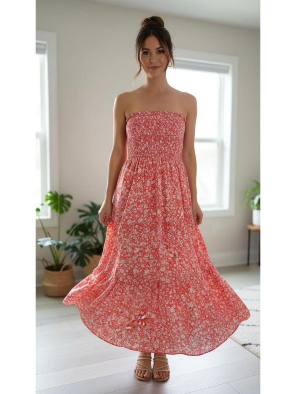 Zesica Floral Maxi Dress - Size M